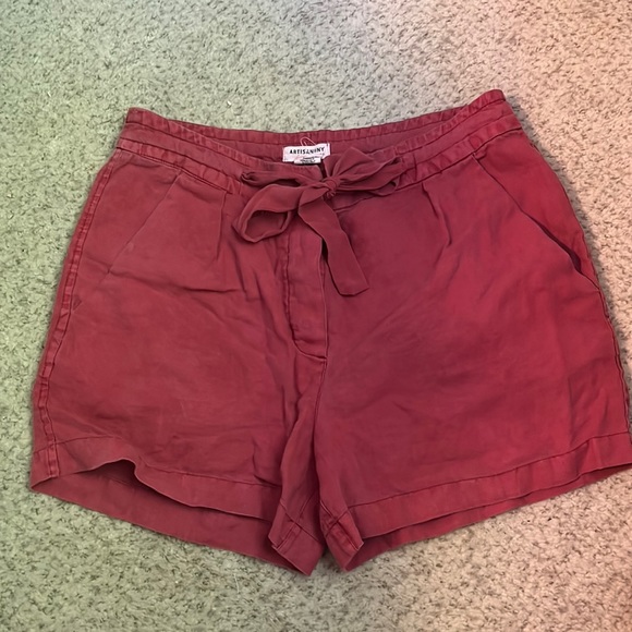 Artisan NY- 100% linen light red shorts - Picture 1 of 4